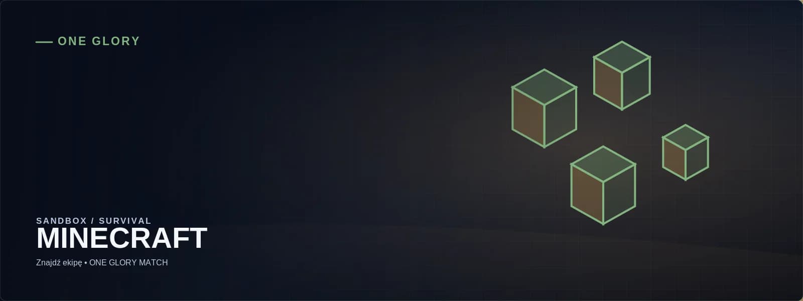 ONE GLORY illustration for Minecraft (banner)